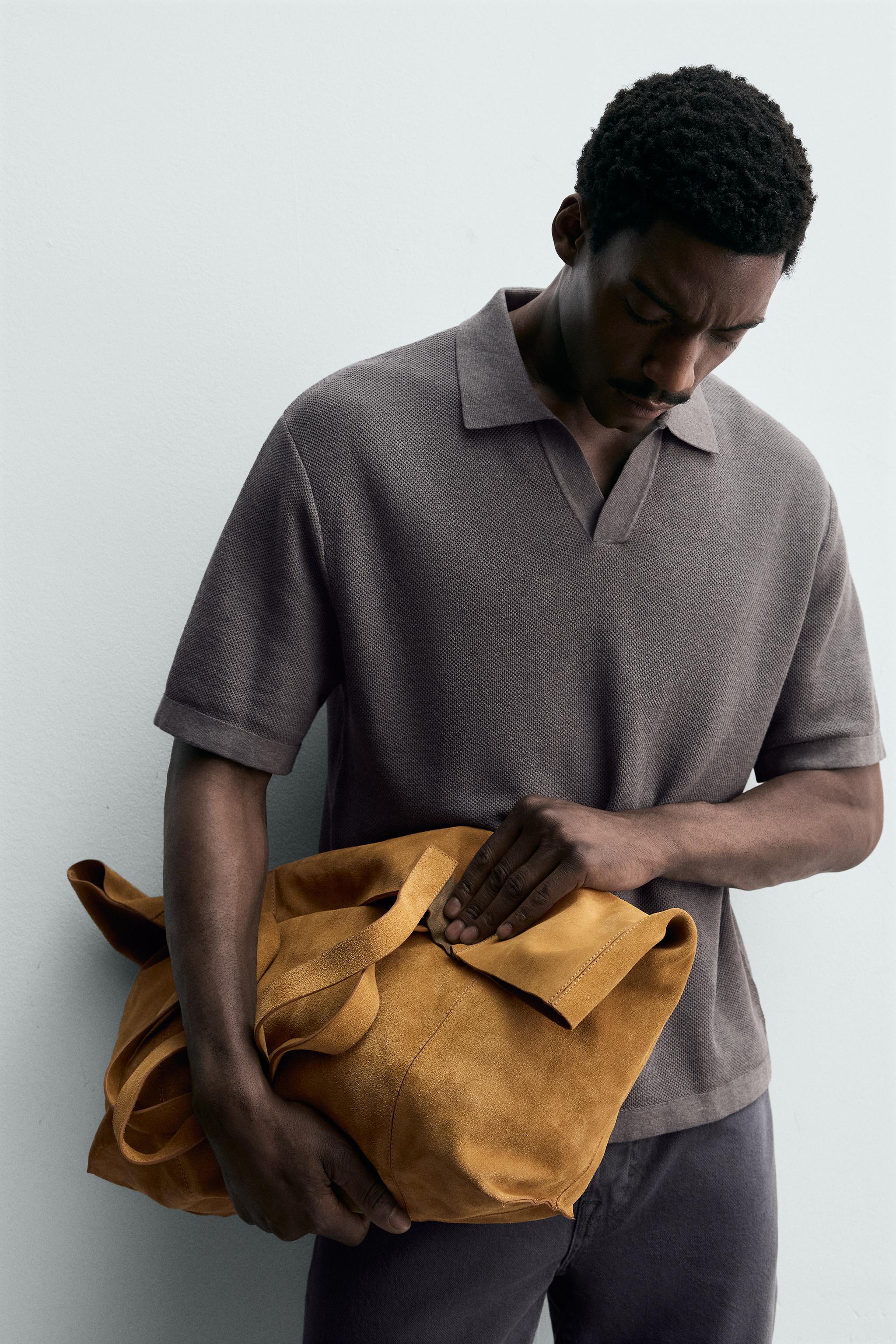 RELAXED FIT KNIT POLO SHIRT